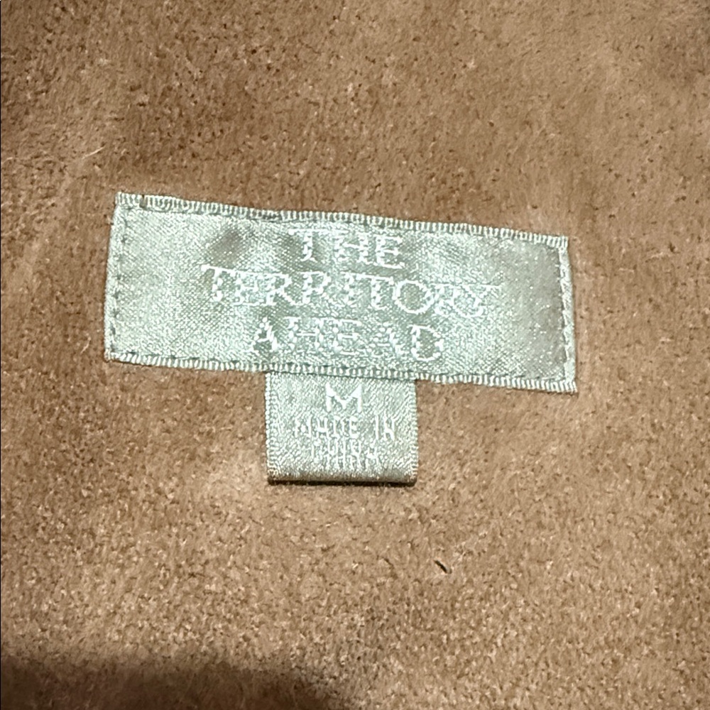Women's Tan Shearling Jacket - Picture 12 of 14